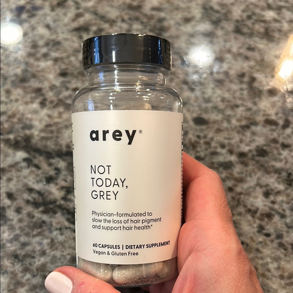 Black and White Minimalist Supplement Bottle